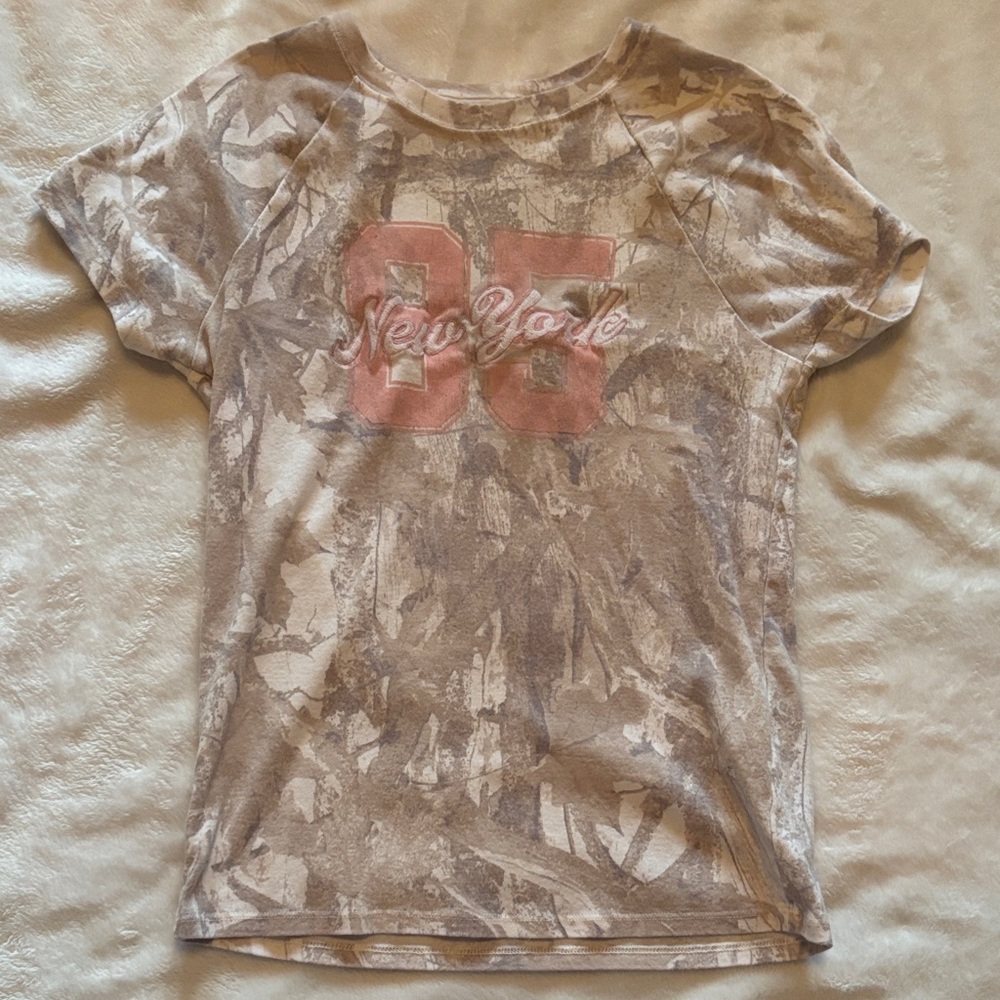 Women’s Camo Tee - Brown and Pink